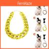 Elegante Colar de Corrente Dourada para Animais de Estimação com Peruca Dreadlock Funky para Cães, Perfeito para Celebrações de Halloween e Natal