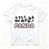 Kawaii Multiple Pandas  Red Heart Print Tshirt Unisex Wounisex Cute Cartoon Panda Graphic Short Sleeve Tees Modal Loose Casual Tops