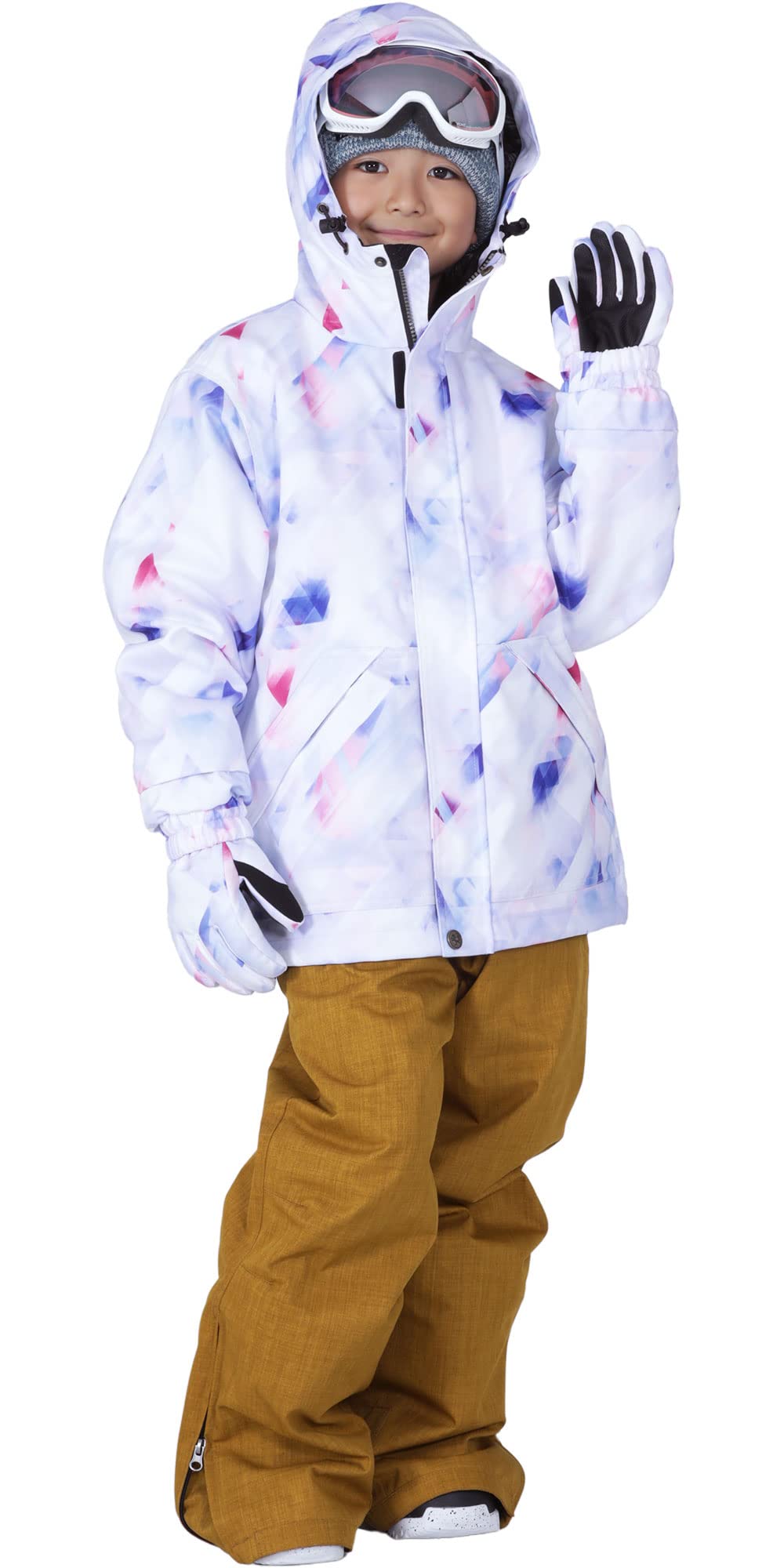 

PONTAPES Сноубордическая одежда Верх и 18 размеров Водонепроницаемость Регулируемый размер Сноуборд Лыжи Для девочек Детский комплект, Низ, Цвета, 100-150, 10 000 мм, Размер,