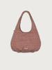Oimo Check Padded Hobo Bag - Red