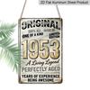 2D Flaches Vintage Metall Aluminium Dekoratives Schild (8'' X 12''), Hergestellt 1953, Perfekt gereift, Original Retro Wandkunst, Lebende Legende Heimdekoration für