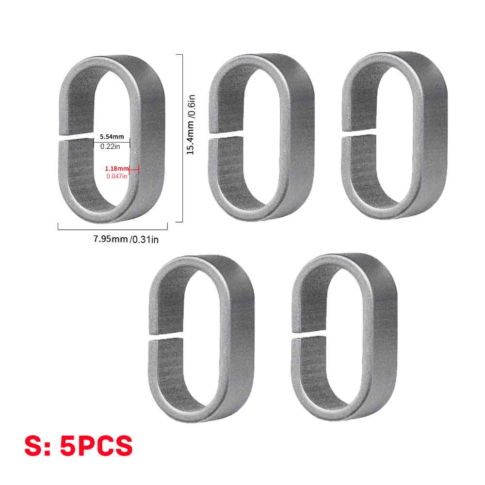 5/10PCS Mini Titanium Alloy Keychain Keychain Connection Ring Quick-hang Buckle Horseshoe Buckle EDC Car Flat Ring Accessory FB5