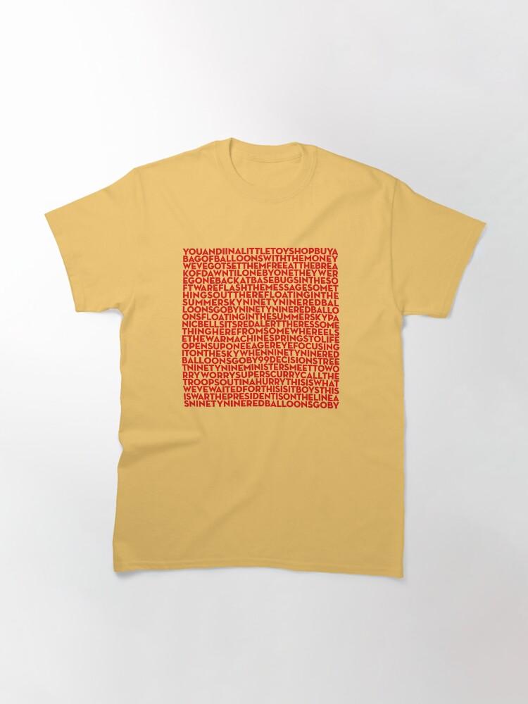 Nena 99 Red Balloons - Nena (lyrics) V.6 Classic T-Shirt