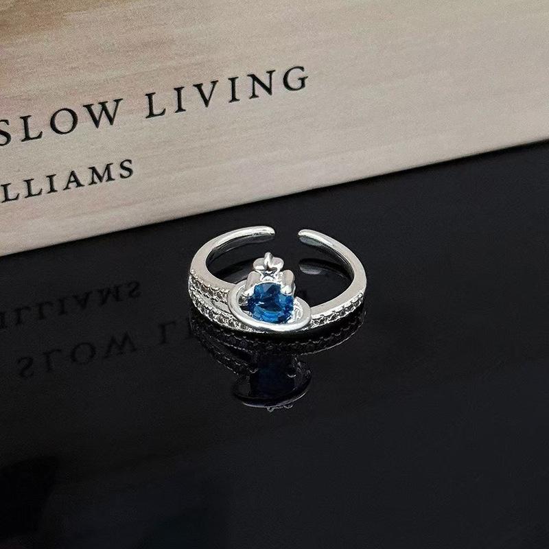 Starlight Cold Wind High-End Niche Design French Personalized Stacking Set Star Opening Ring