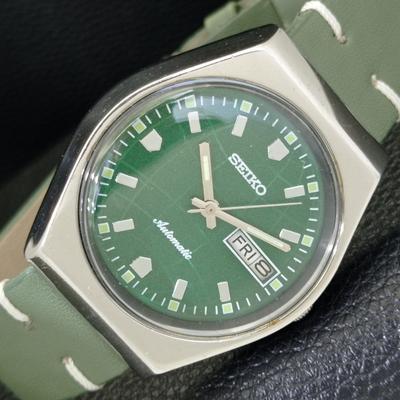 VINTAGE SEIKO AUTOMATICKÉ JAPAN 6309A PÁNSKÉ HODINKY ZELENÝ CIFERNÍK a701301-5