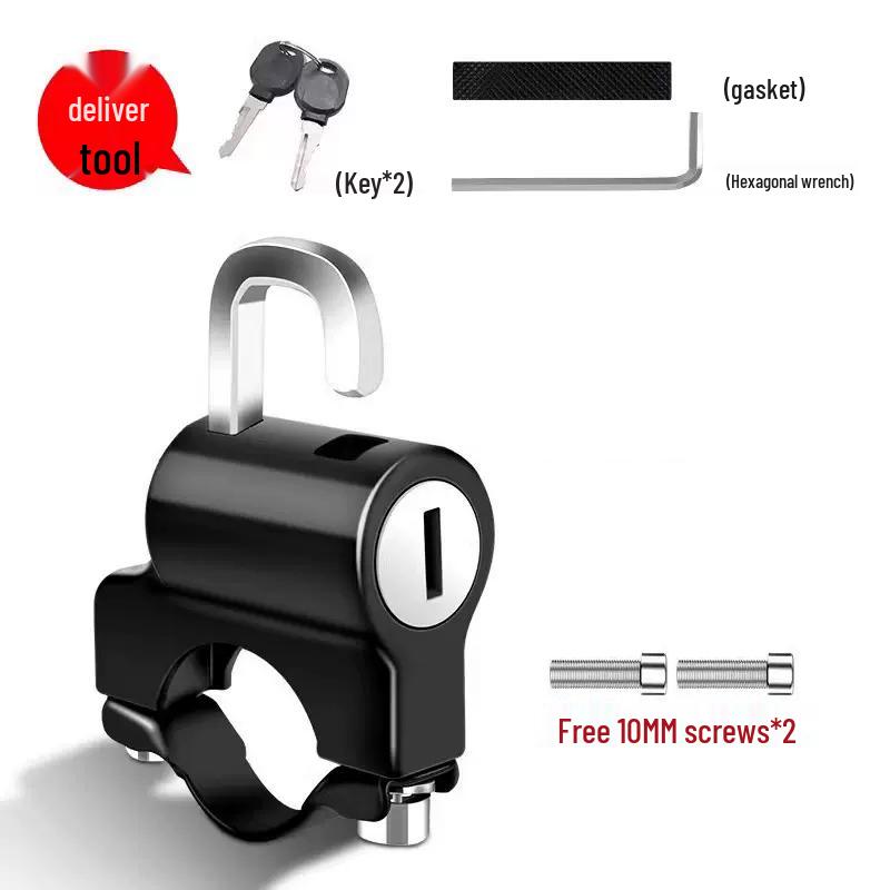 Universal Anti-theft Helmet Lock with Battery for Electric Bike and Motorcycle