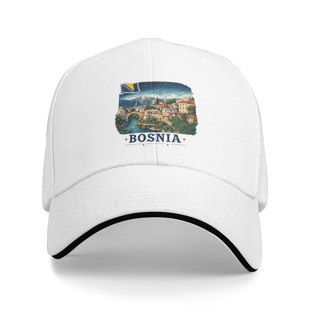 Bosnia Flag Symbol Sun Baseball Cap Summer FeUnisex Unisex Custom Logo Hip Hop Hats Hot Sale Casual Outdoor Gym Baseball Caps