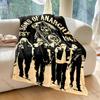 1PC Motorcycle Club Poster Print Adult Children Warm Blankets Home Travel Car Soft Comfortable Suitable for All Seasons