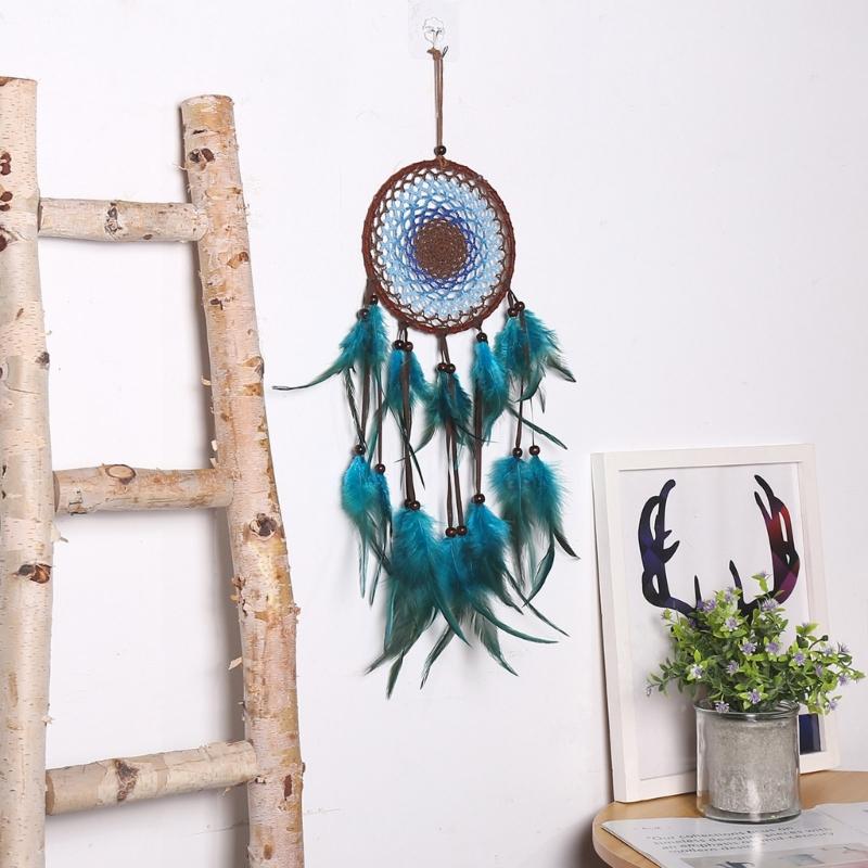 Evil Eye Dream Catchers Wall Hanging Ornaments Feather Wind-Chimes Car Pendant Nursery Home Wedding Bedroom Decorations