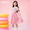 Balabala Girls' Skirt Children's Dress 2025 New Summer Dress Medium and Large Children's Vacation Two Sweet and Fashionable Pieces