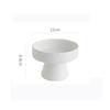 Round Ceramic Pasta Steak Plate Salad Bowl Soup Basins Cooking Plate Kitchen Solid Color Tableware High Foot Snack Desserts Tray
