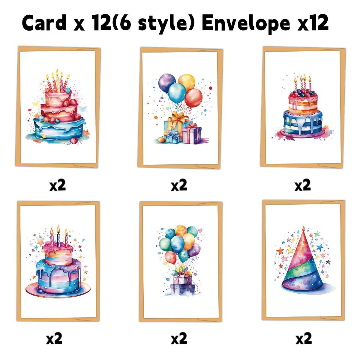 

Набор из 12 цветных благодарственных открыток на день рождения с конвертами, поздравительные открытки для приглашений, подарков и праздников