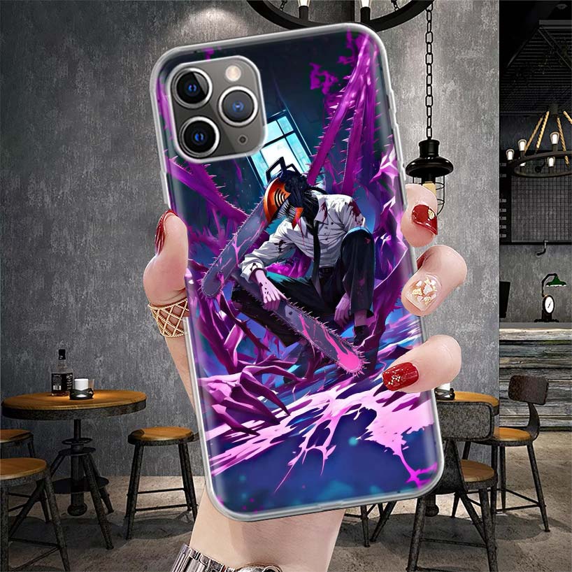 

C-Chainsaw Mans Denji Soft Phone Case For IPhone 11 17 Air 16E 16 Pro Max 15 + 14 Plus 13 Mini 12 Apple 7 SE 8 Fundas Coque 11 1 iPhone 11
