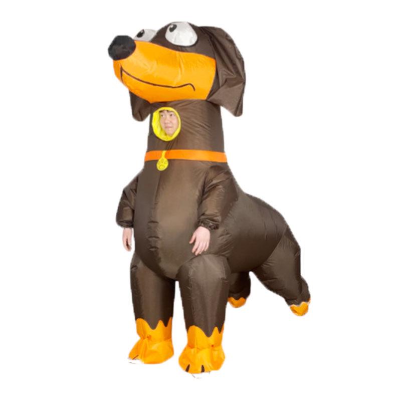 Funny Cartoon Halloween Inflatable Costume Set: Frog, Rabbit, Pink Pig, Cow for Parent-Child Parties