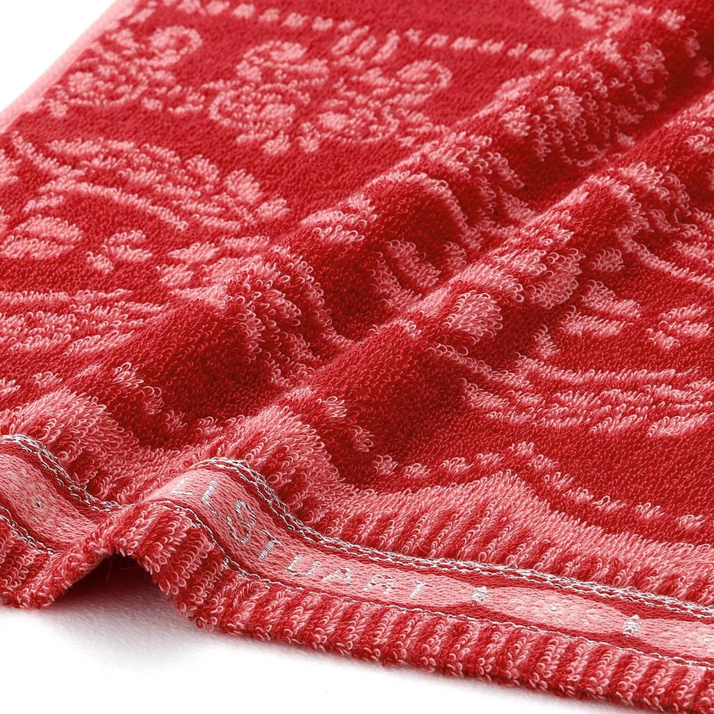 JILL STUART Bonheur Towel Gift Set, Includes 1 Handkerchief and 2 Face Towels, Red, Boxed, Flower Design, 58-3249250