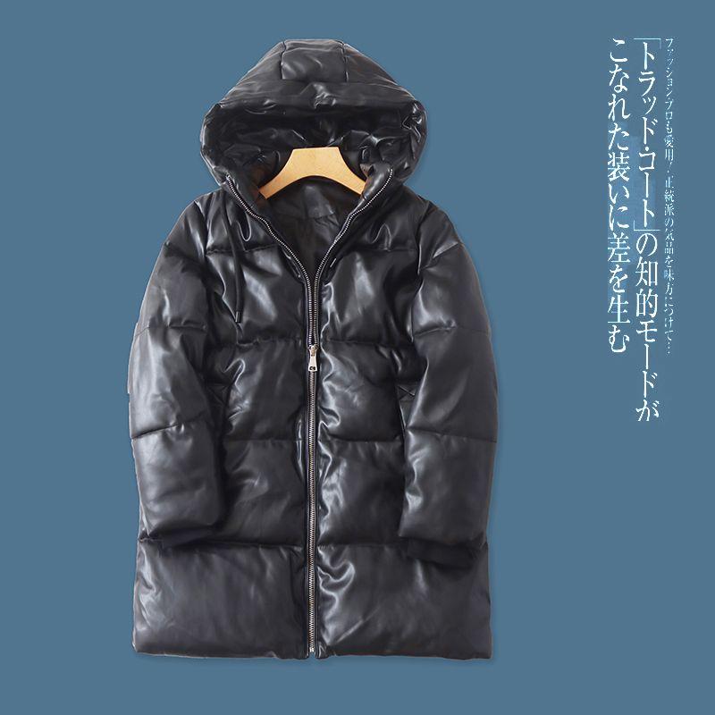 

Хлопковая куртка средней длины Зимняя Новая Внешняя торговля Женская одежда Воротник-стойка Капюшон Воротник-стойка Длинный рукав Теплое хлопковое пальто 29749 Black A- 8-1-1 +2 M