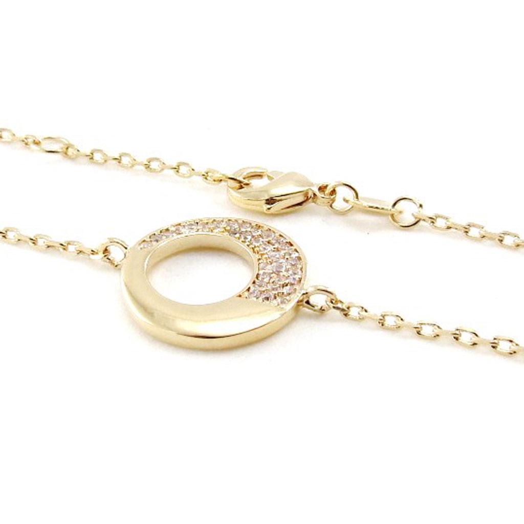 Les Trésors De Lily [J0156] - Gold Plated Bracelet 'Sissi' White Gold - 15 Mm