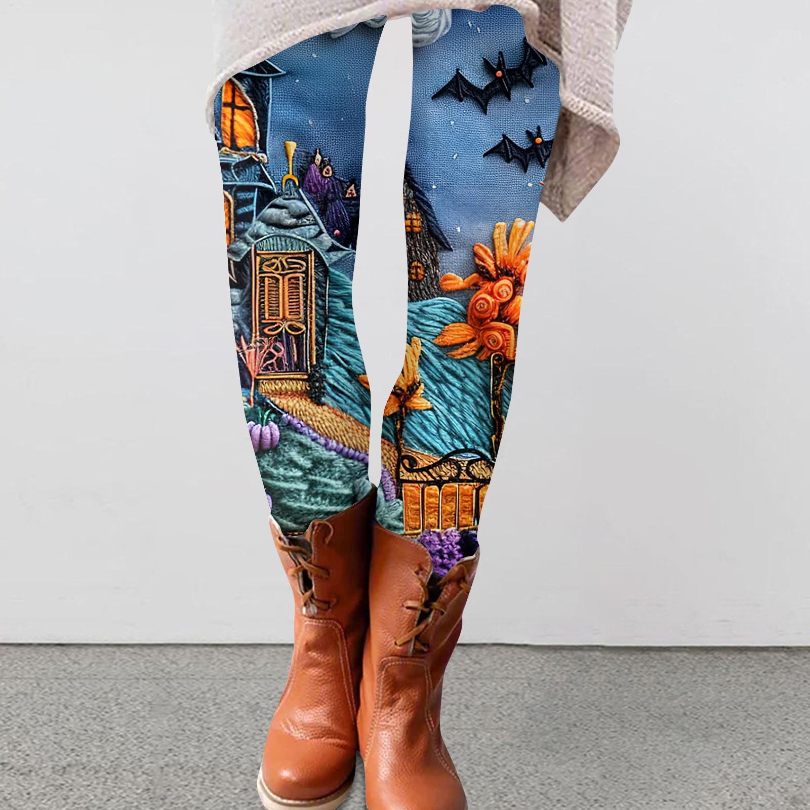 

Женские брюки с принтом, эластичные мягкие леггинсы, повседневные домашние пижамные брюки XL небесно-голубой