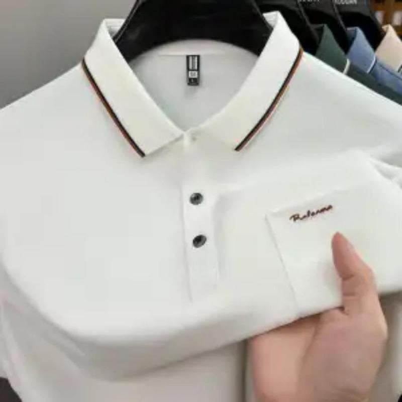 Nuova Polo da Taschino Originale per Outfit Estivo da Papà Maglietta a Maniche Corte da Uomo Casual con Colletto Business a Mezza Manica Uomo