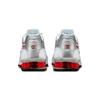 Nike Baskets Shox NZ Unisexes Blanc Rouge Université-Noir-Argent Métallique 378341-104