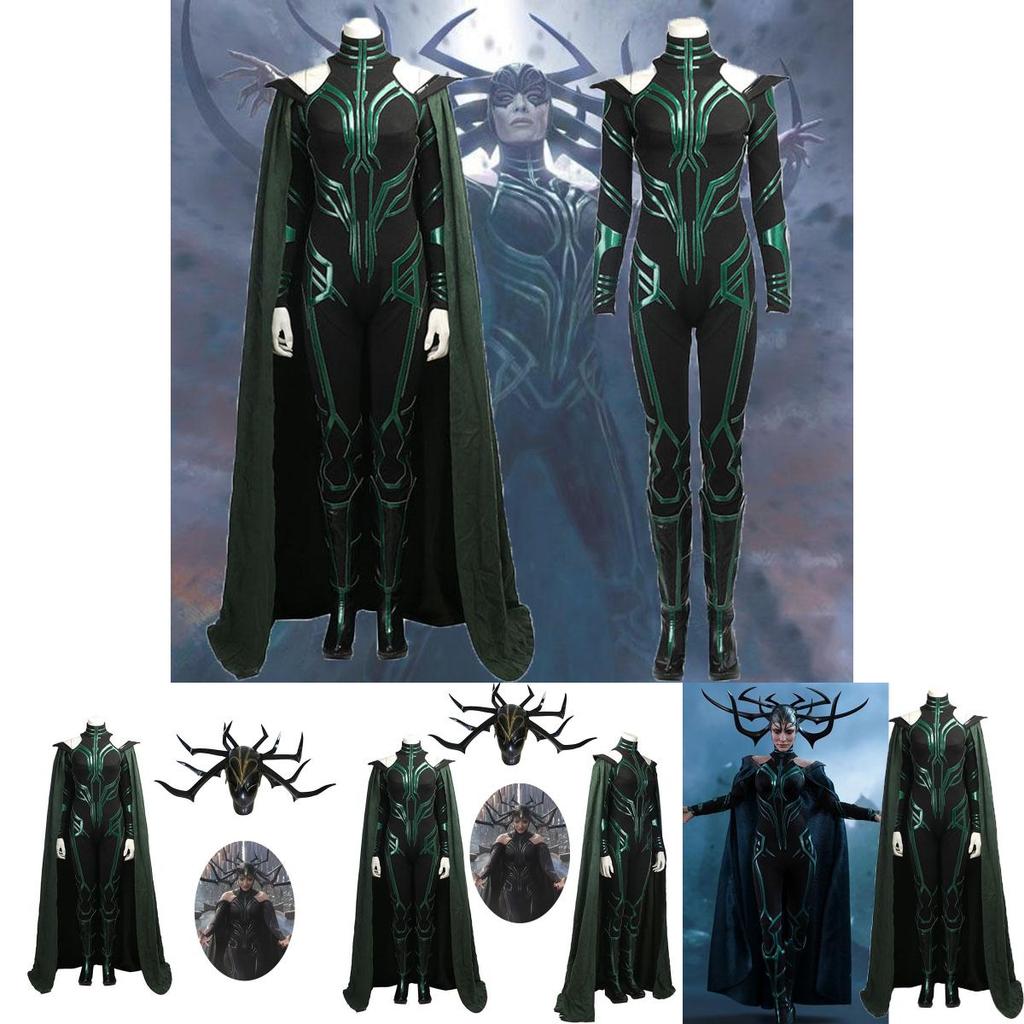 Goddess Of Death Hela Costume Set For Women Thor Ragnarok Cosplay Outfit