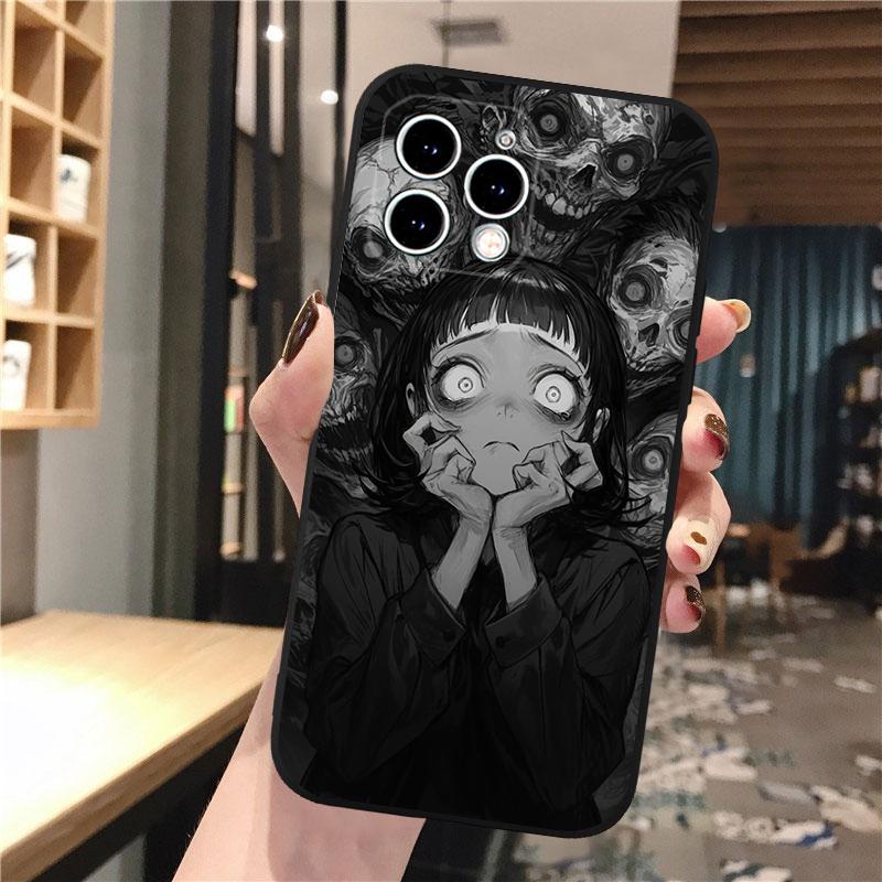 Phone Case Carcasa Funda For iPhone 17 Pro Max Air 16 15 14 13 Pro Max 15 16 Pro 15Plus Horror Anime Girl Case