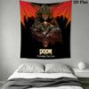 DOOM The Dark Ages Wall Tapestry Aesthetic Wall Hanging Printed Fabric Blanket Decorative Tapestries for Bedroom Living Room Home Decor