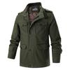 Spring and Autumn Men's Thermal Jacket Middle-aged and Young Cotton Casual Loose Jacket Zipper Flight Jacket