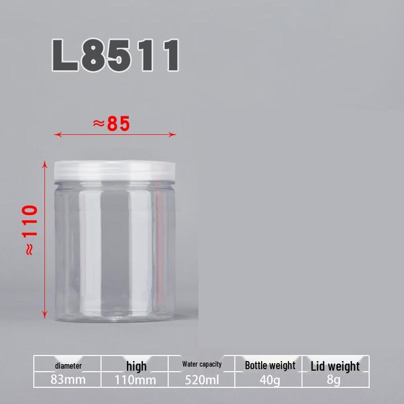 Yunrui Transparent Round Plastic Food Storage Jar