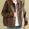 Coat for Women Thickened Plush Autumn Winter Oversize  Loose Casual Leather Button Jacket