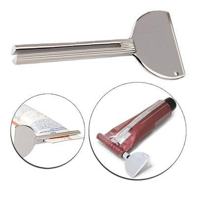 Toothpaste Squeezer Metal Tube Squeezer Stainless Steel Key Shape Manual Toothpaste Roller Portable Tube Wringer for Paint Hair Dye Cream Cosmetic
