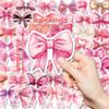 50PCS Barbie Pink Bow Graffiti Stickers, Girlish Heart High-Value Decor Decals for Phone, Luggage & Journal