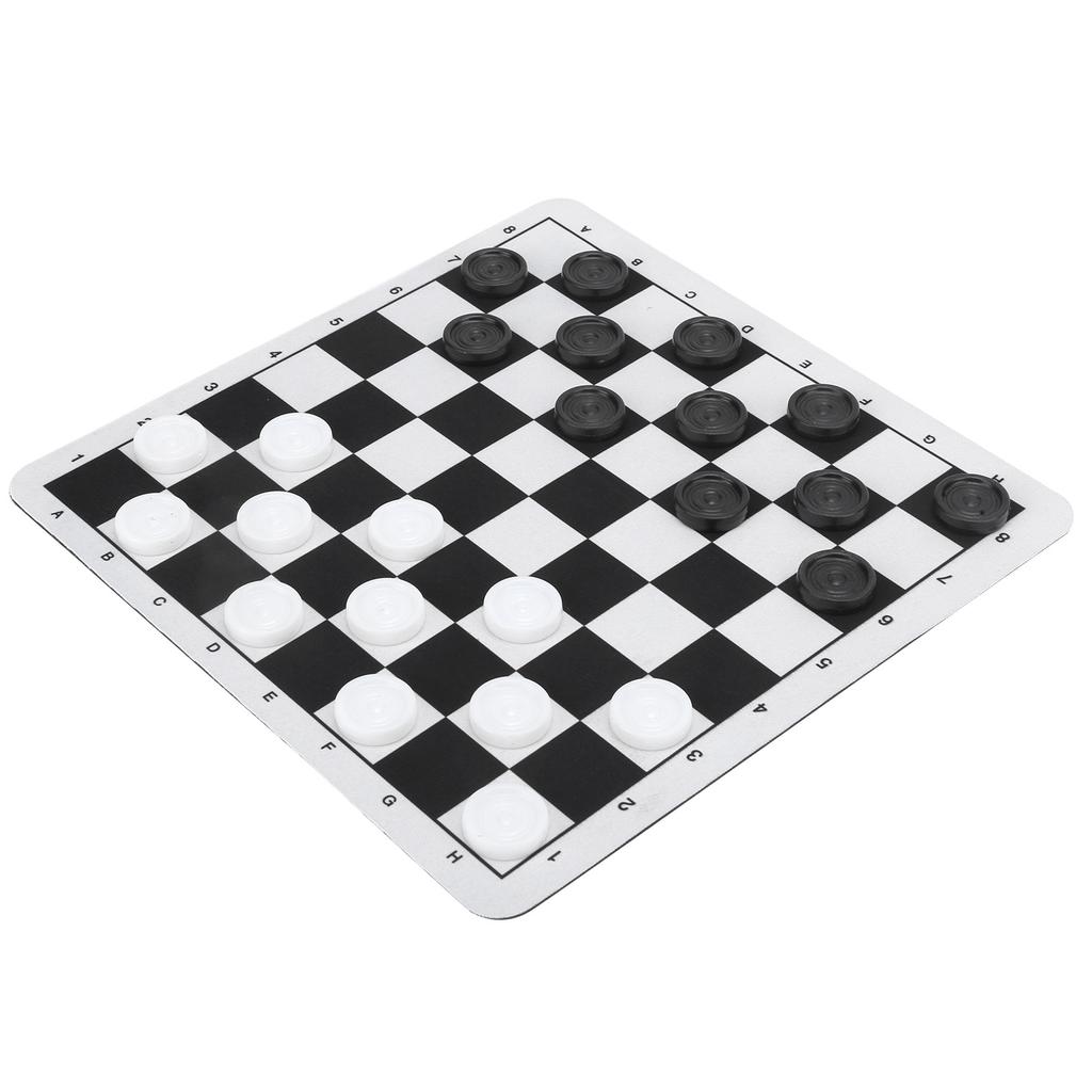 Dame Zusammenklappbares Damenspielset Faltbares Schachbrett Dame für Kinder Kinder Erwachsene