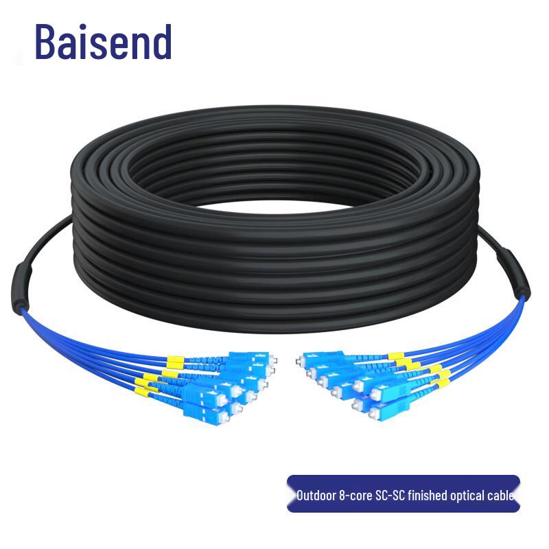 Baisende 8-Core Single-Mode Outdoor Armored Fiber Optic Cable