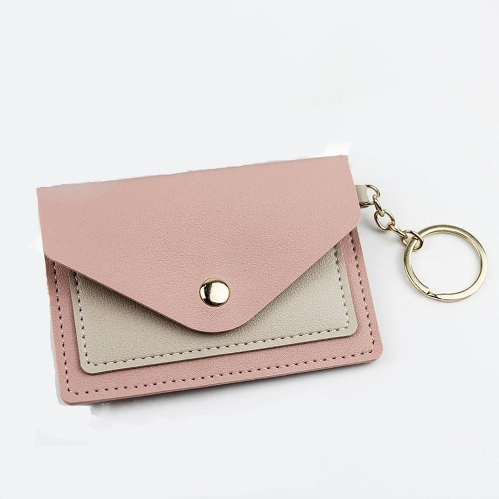 Porta carte di credito porta carte di credito con cerniera in pelle PU da donna Porta biglietti da visita Mini porta biglietti da visita regalo