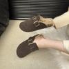 Women's Retro Lightweight Comfortable Non-slip Heightening Winter Warm Plush Lining Non-slip Durable Casual Cotton Slippers