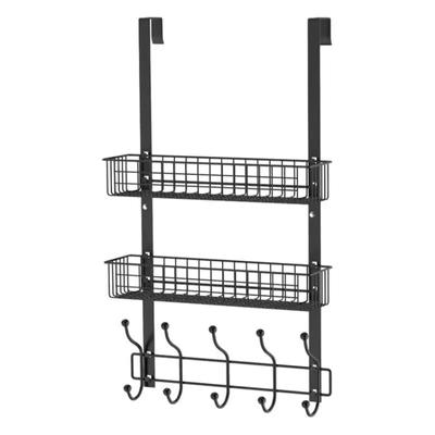 Behind Door Shelf Back Organizer Shelf With Punch Free Installation Door Cabinet And Closet Utility Row Hooks For Study Room