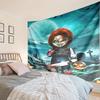 Chucky's Creepy Knife Play Tapestry, Unique Design Tapestry, Wall Decor for Bedroom,Livingroom, Playroom,Heartwarming Fan Holiday Gifts