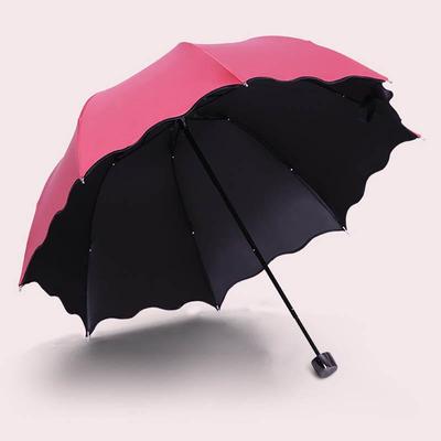 Outdoor Sports Anti-UV Parasol Folding Umbrella Bloom Flower In Rain Water Windproof Sunshade