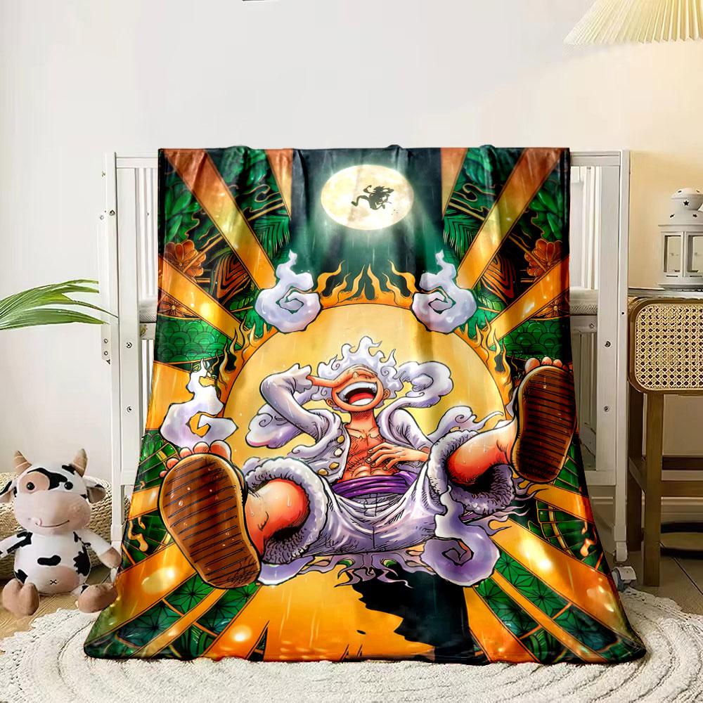 

A joyful character in radiant surroundings with moonlit and fiery details. for all seasons blanket lunch break throw gift 80cm x 120cm