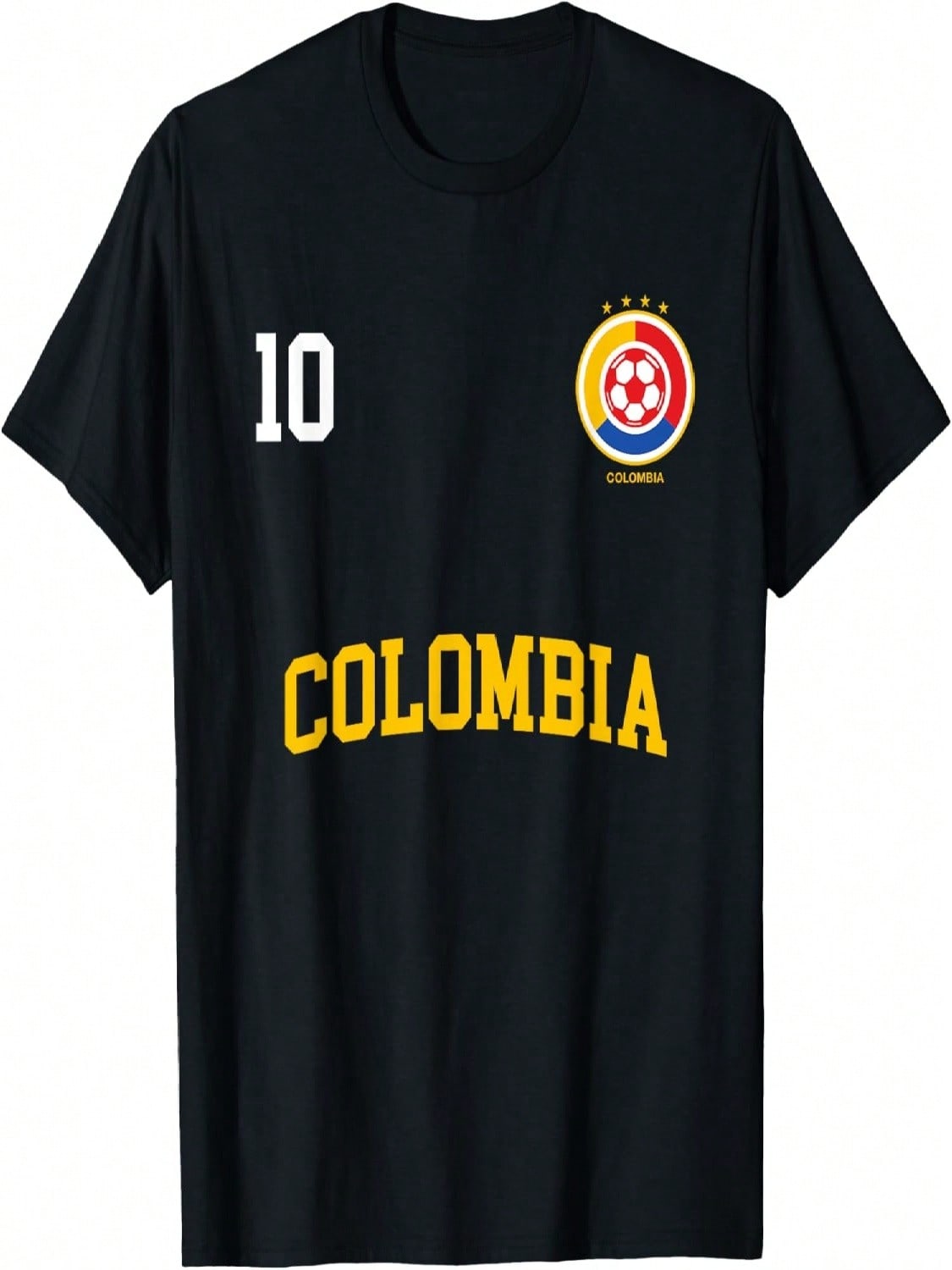 Футболка сборной Колумбии 10 + Задняя сторона с флагом Колумбии Camisa Futbol Футболка S разноцветный