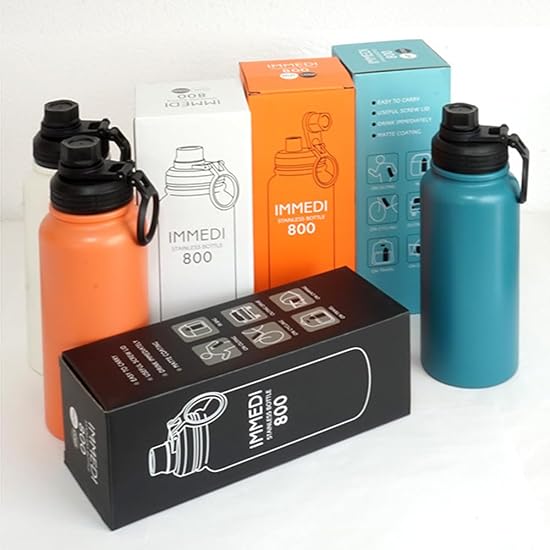 LIVING IMMEDI Water Bottle 800ml White 410685