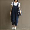 Moda Donna Salopette Jumpsuit Oversize Salopette Larghi Casual Look Denim Pantaloni Harem