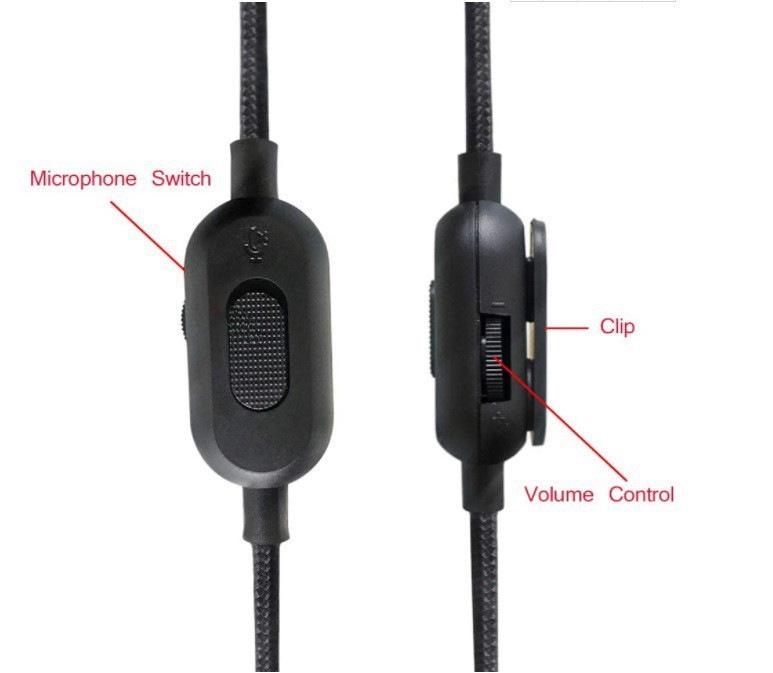 Premium Logitech G433/G233/G Pro X 2m Geflochtenes 3,5mm Kopfhörerkabel