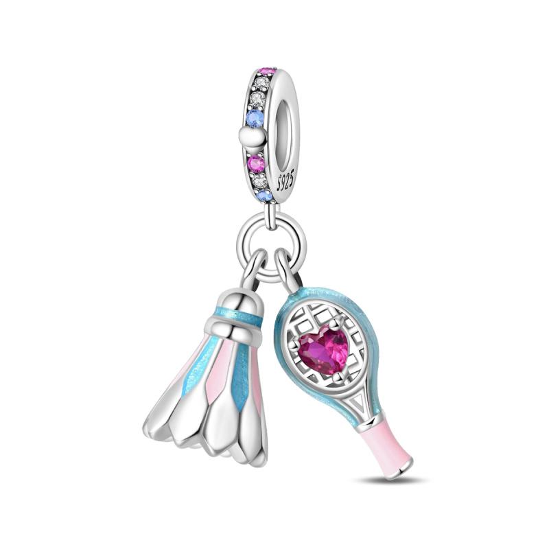 

Sports Fitness, Football Pendant Bead S925 Pure Silver Exquisite Jewelry Fashion Trend DIY Gift