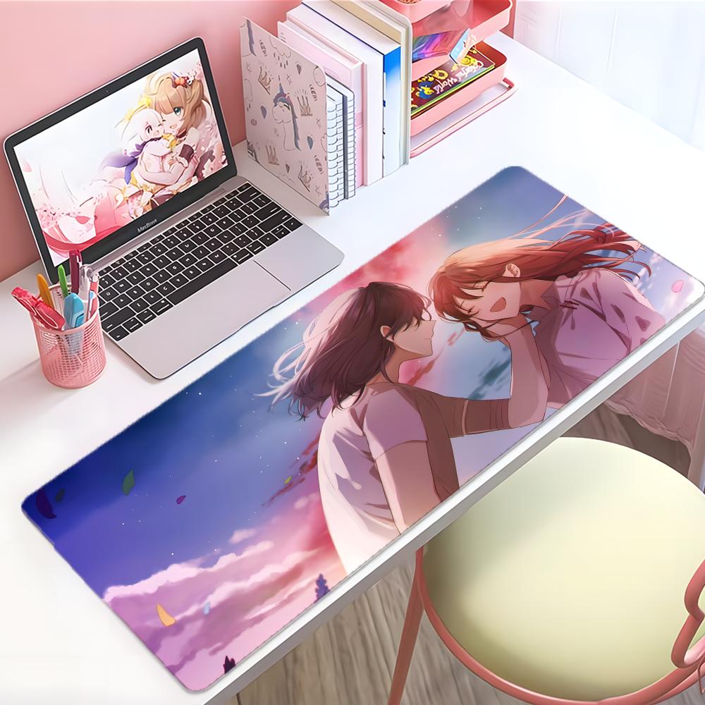 Beautiful Romantic Movie SSuzume Mouse Pad Large Thick Desk Pad Stitched Edges Gaming Mouse Mat For Pc