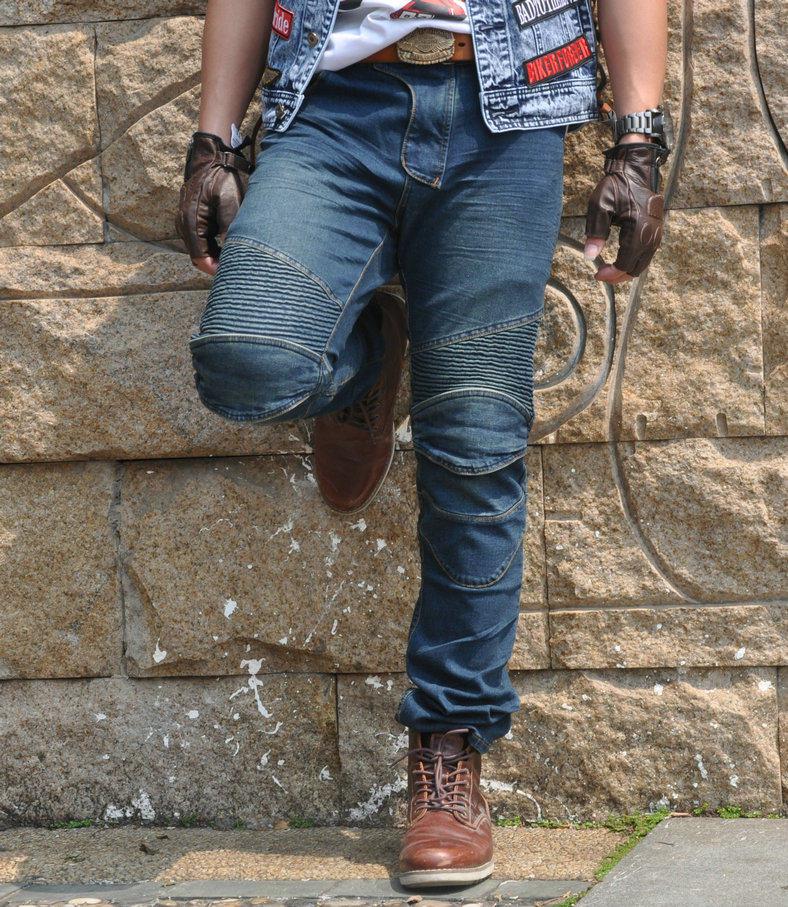 VOLERO Men's Slim Fit Straight Leg Biker Riding Jeans with Flap