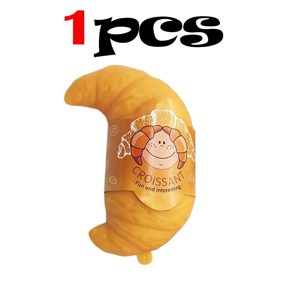 Squishy Croissant Squeeze Toy Cute Stress Ball Super Soft Food Creative Simulation Bread Anti-Anxiety Toys Fidgeting Pinch Toys