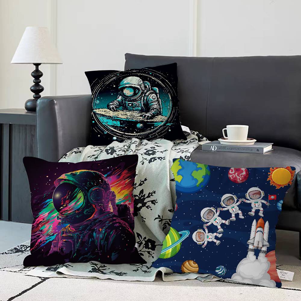 Tecknad Rymd Astronaut Örngott Hem Sängkläder Dekorativt Örngott Bröllop Supermjukt Örngott
