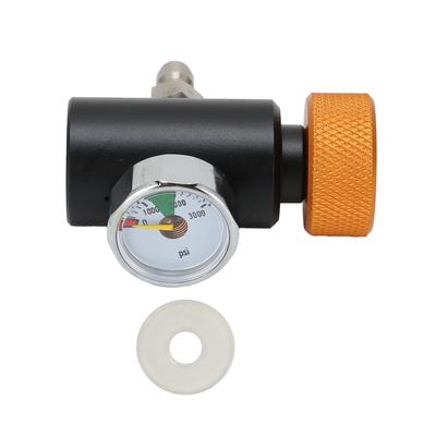 Adapter butli CO2 Regulowany zawór sodowy z manometrem męskim 8 mm 3000 psi